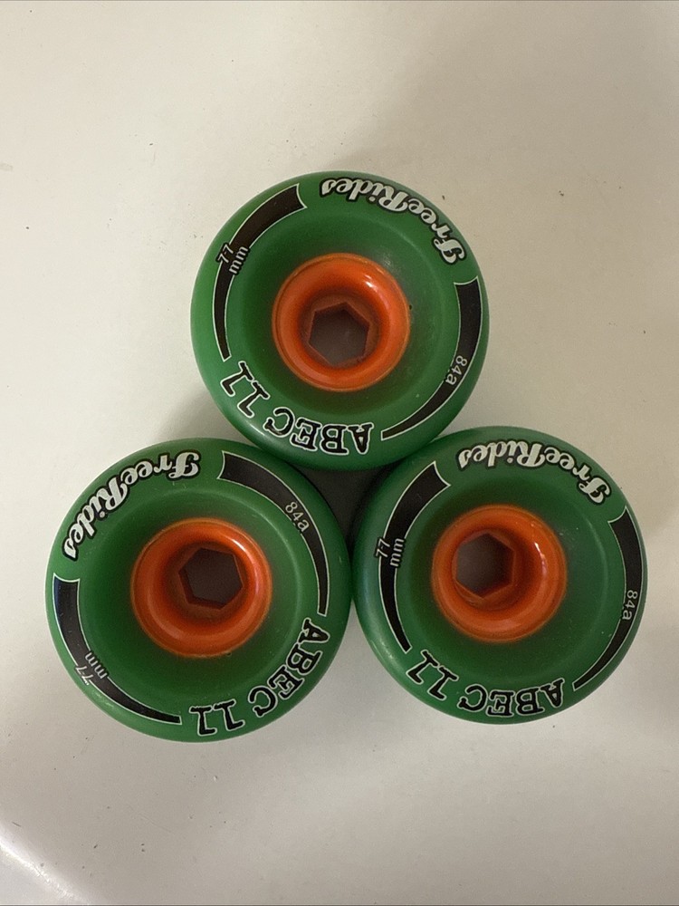 ABEC 11 FREE RIDES 77MM 83A 3-PACK LONGBOARD WHEELS