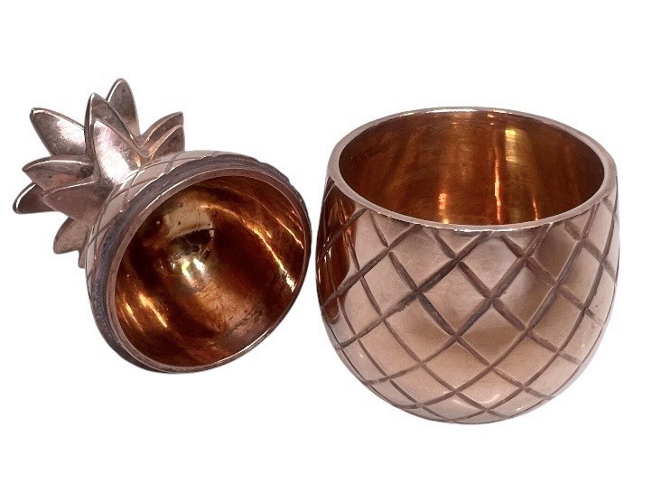 Absolut Elyx Copper Pineapple Shot Glass - Mini 3-3/8" Sip Cup - Solid Barware