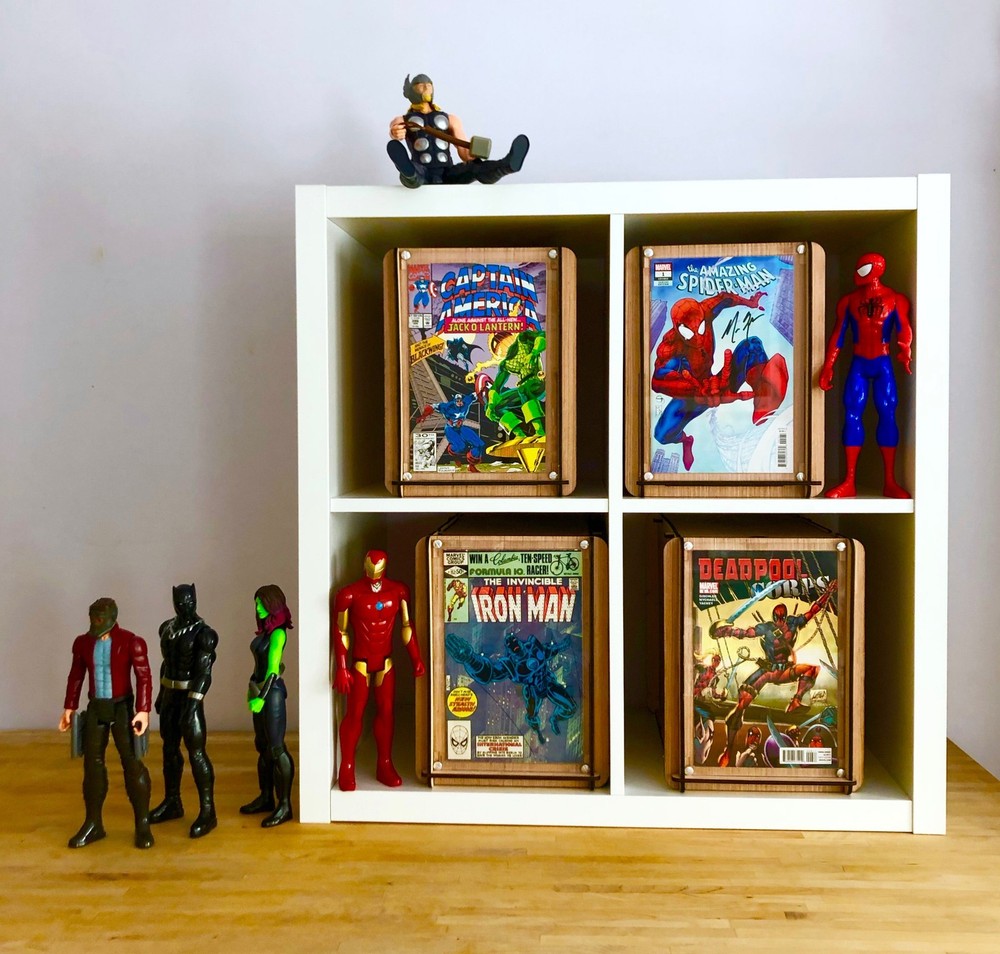 Eco-Friendly Wood Comic Book Short Box Storage & Display