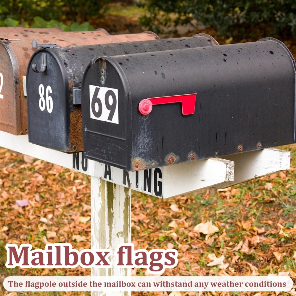Mailbox Flag Replacement Red Metal Mailbox Flag for Outgoing Mailboxes
