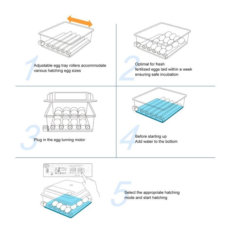 Automatic 120 Eggs Incubator Temperature Control Digital Chicken Egg Hatcher New
