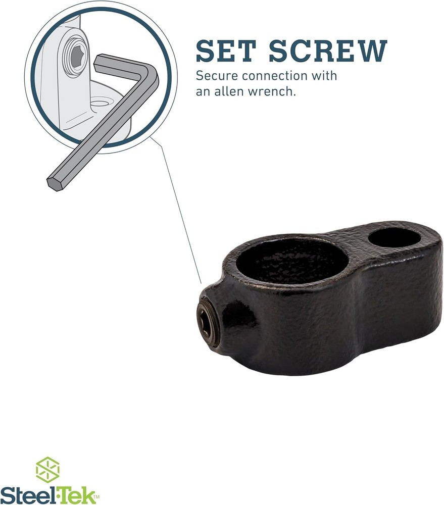 SteelTek 3/4" Structural Black Gate Eye 962237 Fast Same Day Ship!