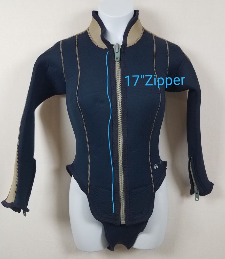 US Divers Wet Suit Navy Blue Tan Size Small S