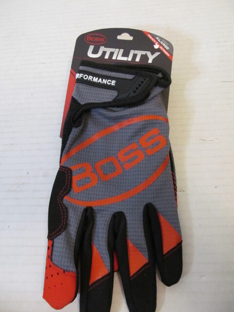 Boss Performance Utility Gloves Enhanced Grip w Touch Screen Capability, L or XL