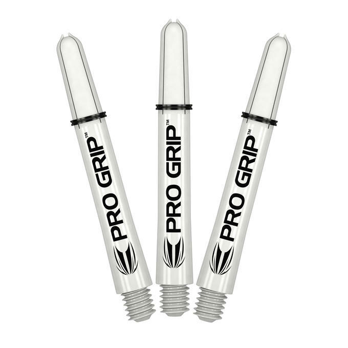 TARGET PRO GRIP DART SHAFTS..WHITE MEDIUM  48mm