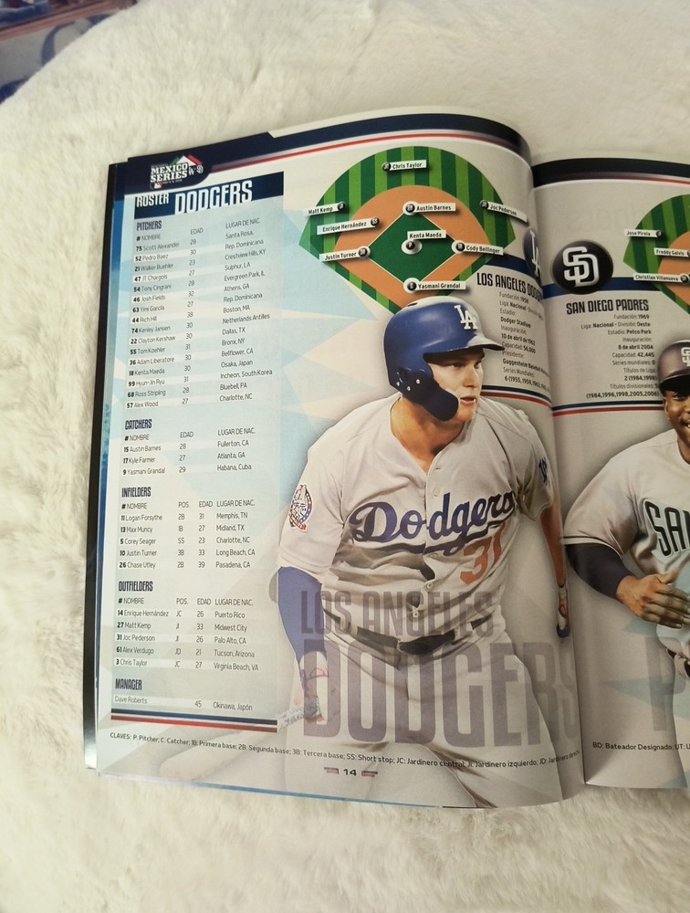 2018 Dodgers/Padres Monterrey Mexico Program