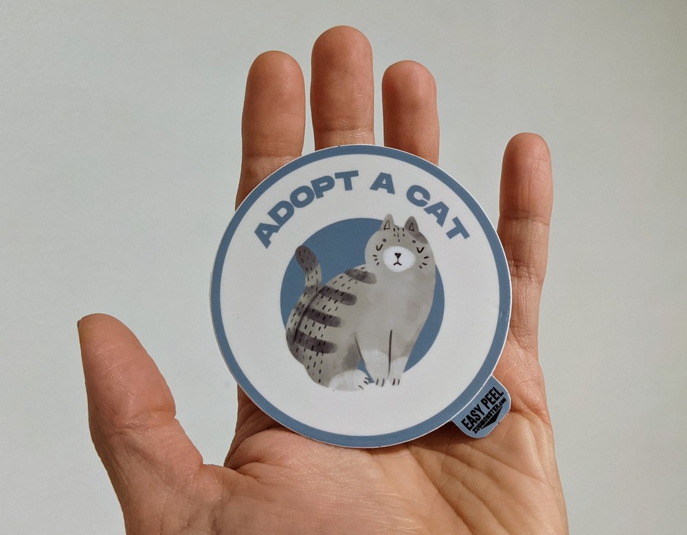 Adopt a Cat Vinyl Decal