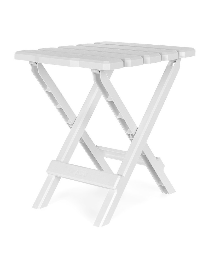 Camco Table Adirondack Style Quick-Folding Plastic SM White E/F 51685