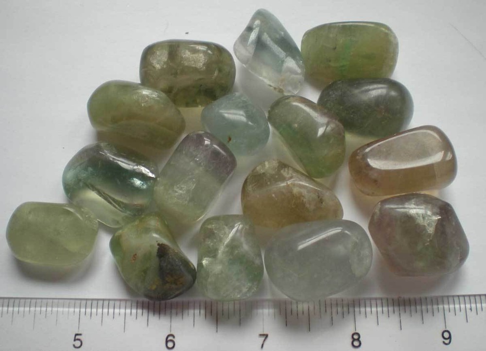 Fluorite -16 Medium Tumbled Stones rt45