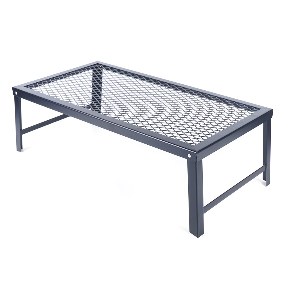 Foldable Camping Grill Fire Pit Grate Campfire Cooking Portable Stand Equipment
