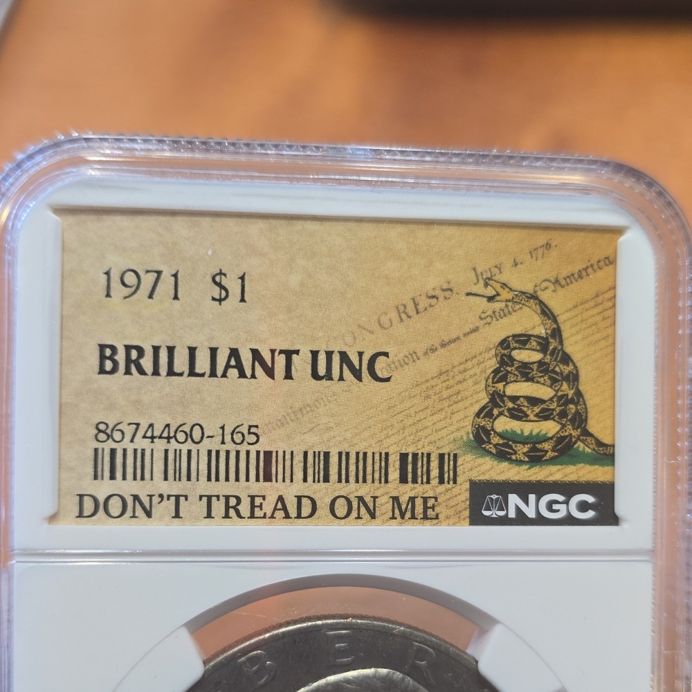 1971 Eisenhower Dollar $1 NGC Brilliant Uncirculated