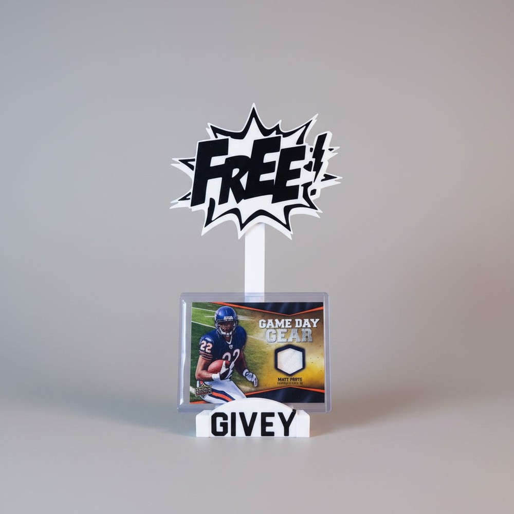 3D Printed FREE! Givey Card Stand - White/Black