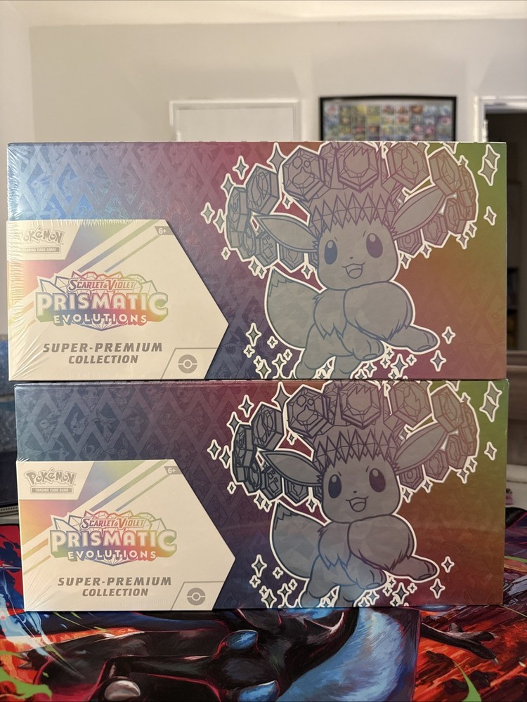 Pokemon TCG 2x Pack Lot Prismatic Evolution Super Premium Collection Box