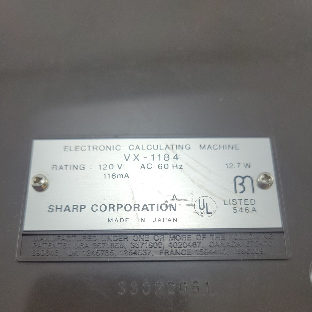 Sharp Compet VX-1184 Electronic Printing Calculator