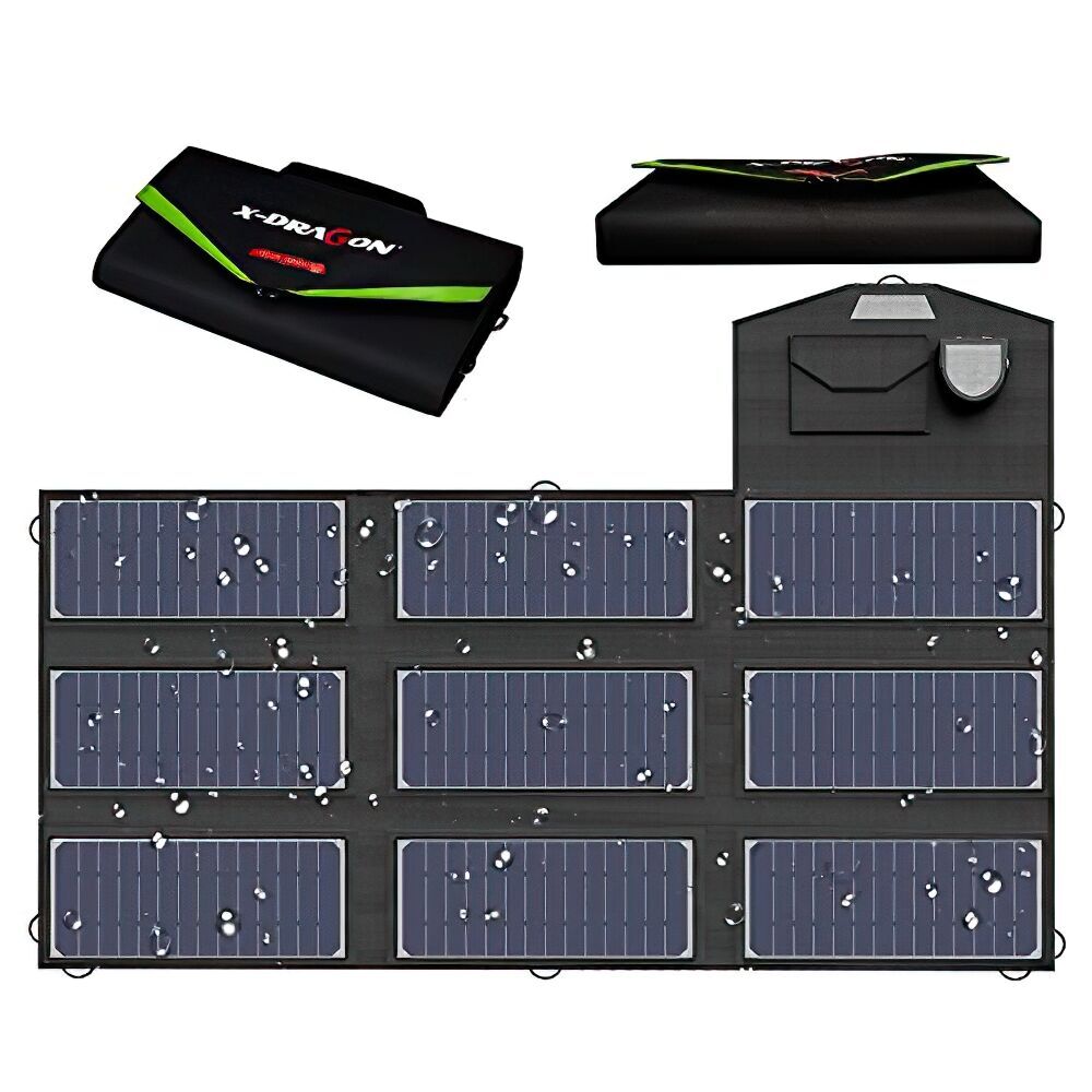 X-DRAGON 70W Monocrystalline Foldable Solar Panel for Power Station Outdoor