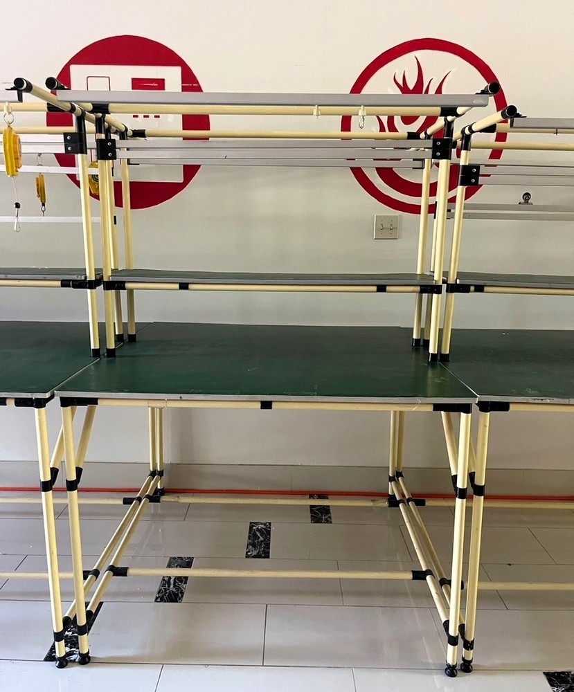 Industrial Workbench Assembly Line Table Modular Pipe & Joint Workstation