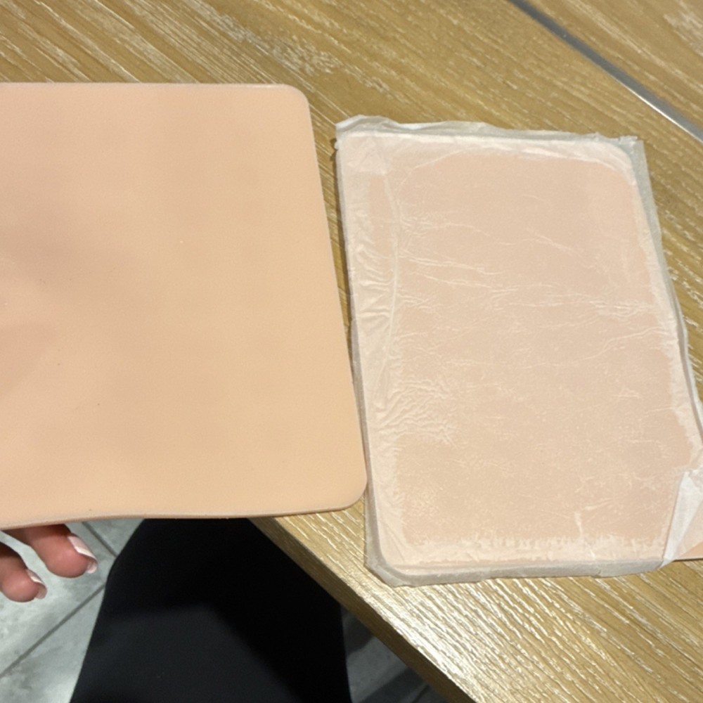 Reusable Rectangle Tattoo Practice Skin Sheets Beige Dot Pattern Set of 2