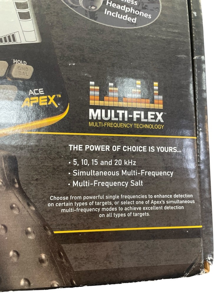 Garrett Ace Apex Multi-Flex Multi-Frequency Metal Detector W/ Pro-Pointer
