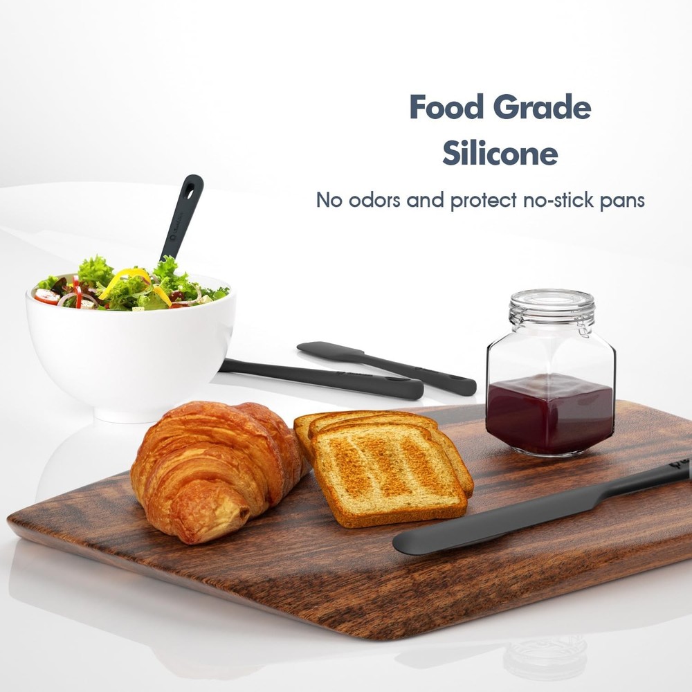 5PCS Silicone Spatula Set Food Grade Strong Handle