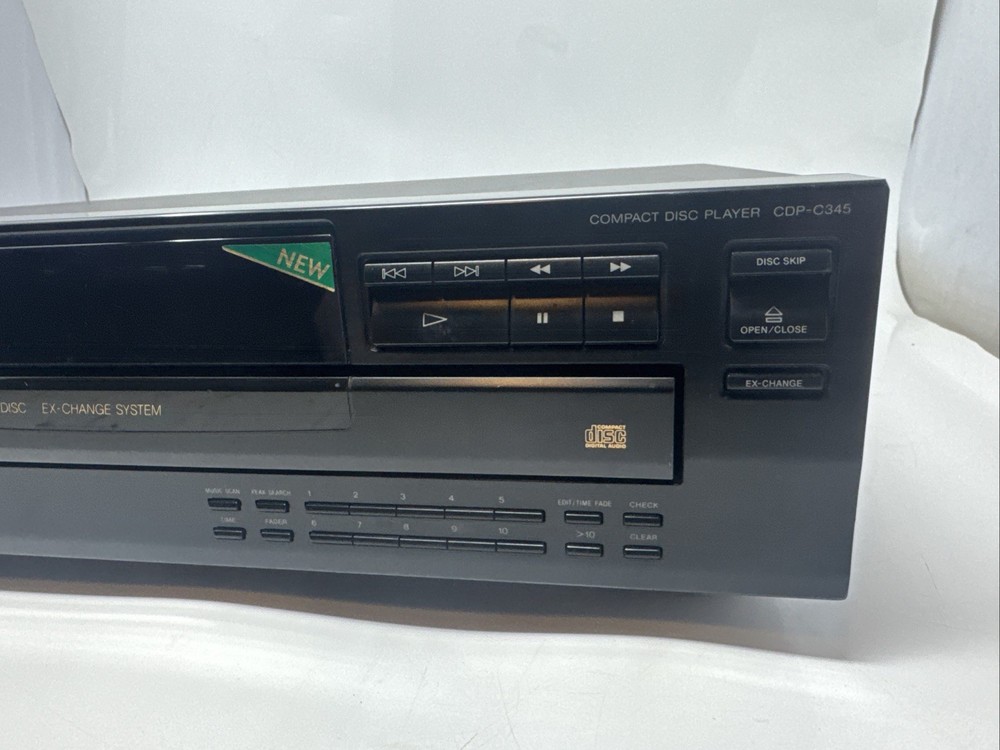 Sony Compact Disc Player CDP-C345 5 DISC CD Changer Tested Working NO REMOTE!
