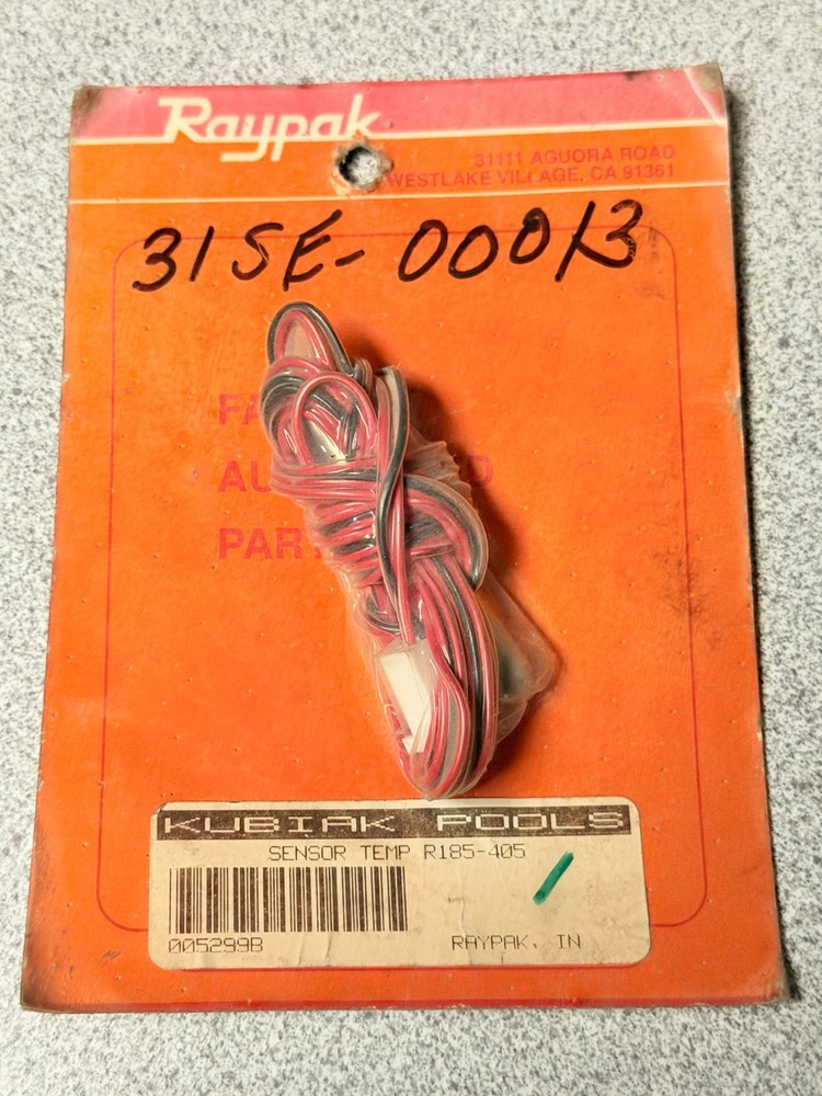 New Raypak 005299B R185-R405 Electric Temperature Sensor