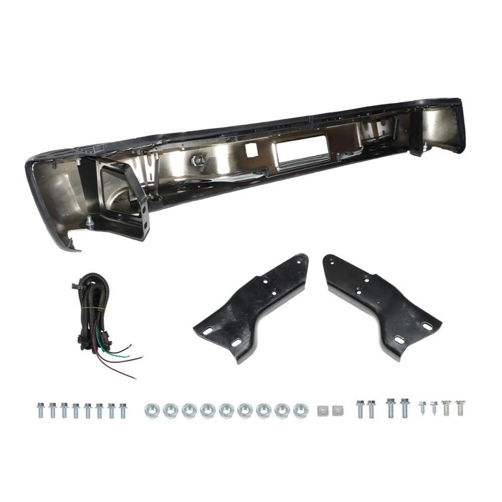 Rear Step Bumper Ext Cab Chrome Steel Assembly Replacement 2000-2006