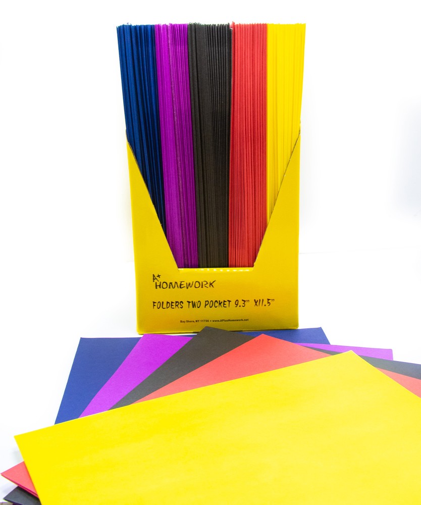 100 Two Pocket Folders - 9.3" x 11.5"