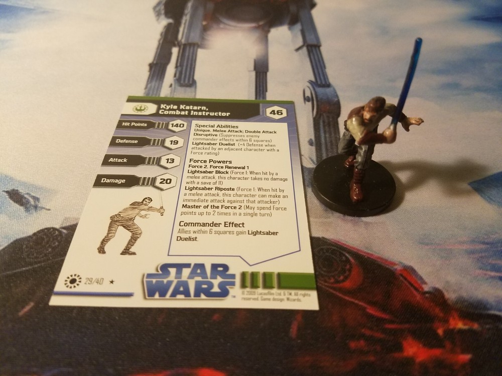 Star Wars Miniatures Jedi Academy 29 Kyle Katarn, Combat Instructor