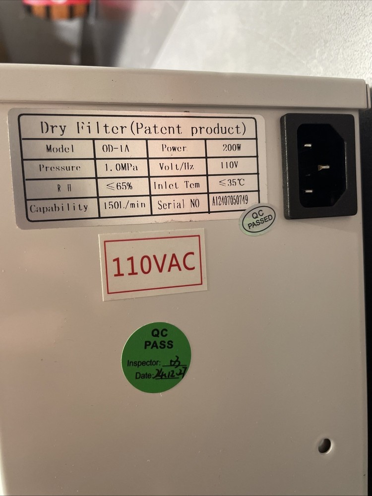 OXYGEN HEALTH SYSTEMS Dry Filter