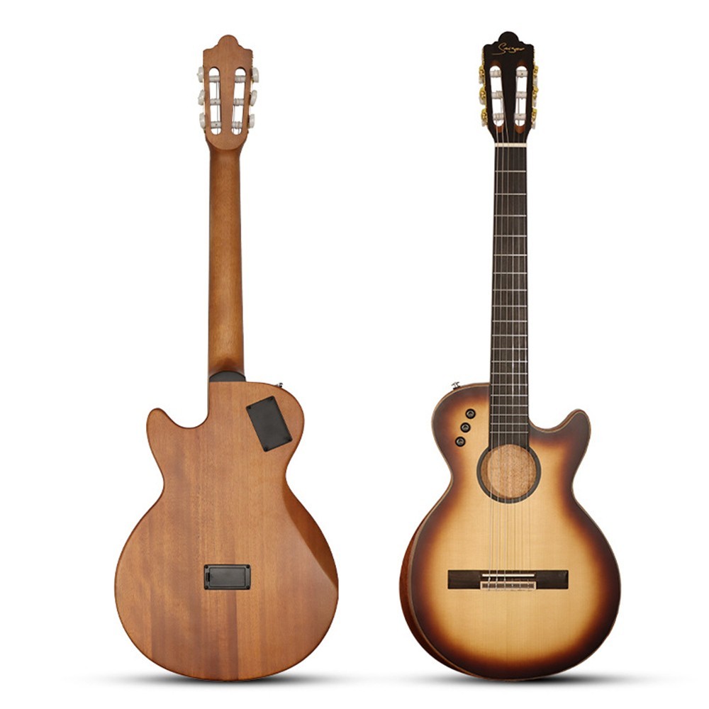 Crossover Hollow Classical Guitar Solid Wood Nylon Strings Thin body