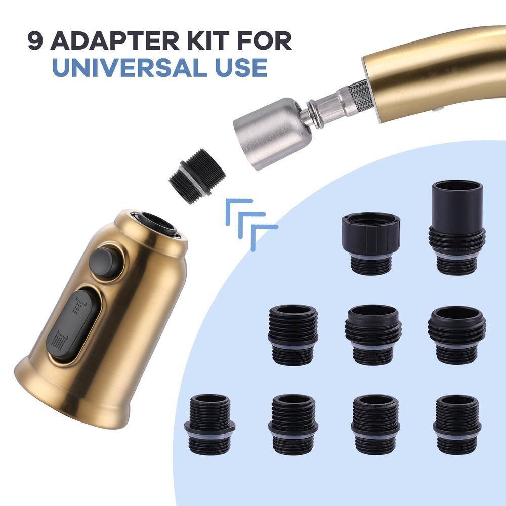 Three-Function Pull Down Kitchen Faucet Head Replacement