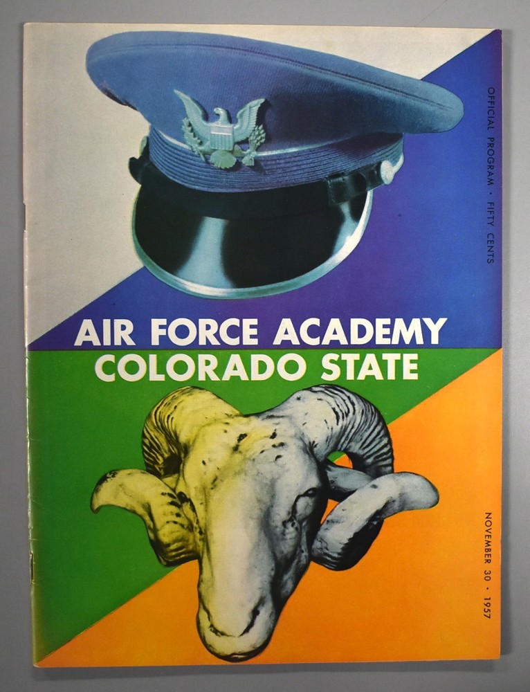 Air Force Academy vs Colorado State November 30th 1957 Official Game Program