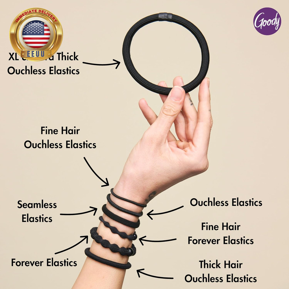 Ouchless Hair Elastics – No Pull, No Breakage, Tangle-Free Hold for Thick, Curly