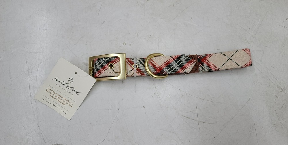 Hearth & Hand with Magnolia ~ Multi Plaid Pet Collar ~ Large