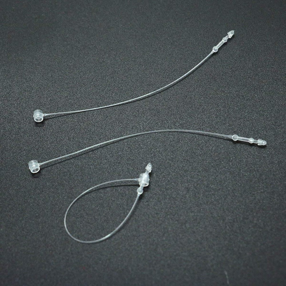 2000 Pcs 5 Inch Adjustable Snap Lock Security Beaded Loop Tie Tag Fasteners