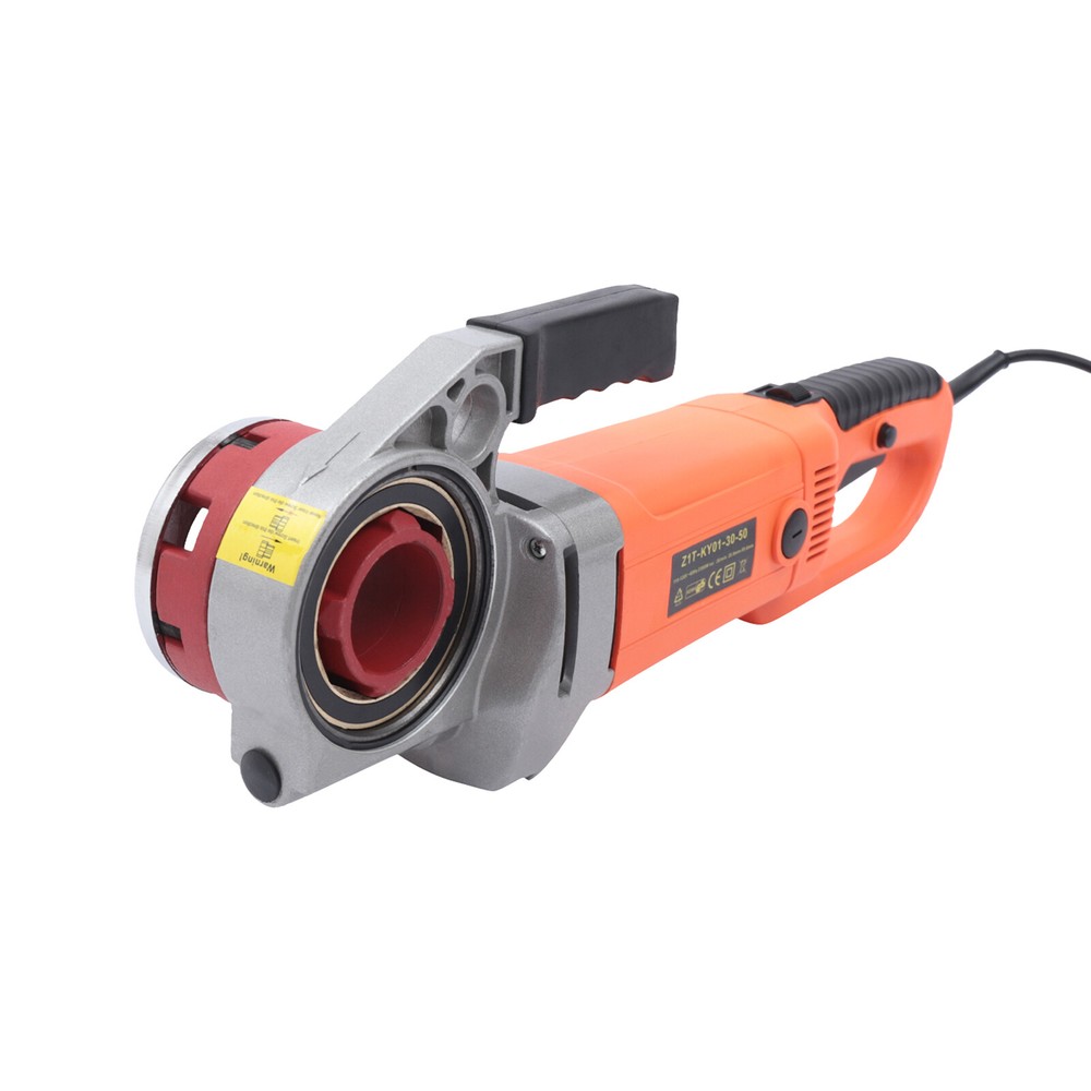 Handheld Electric Pipe Threader Threading Machine w/6 Pipe Cutter 1/2"-2" 6 Dies