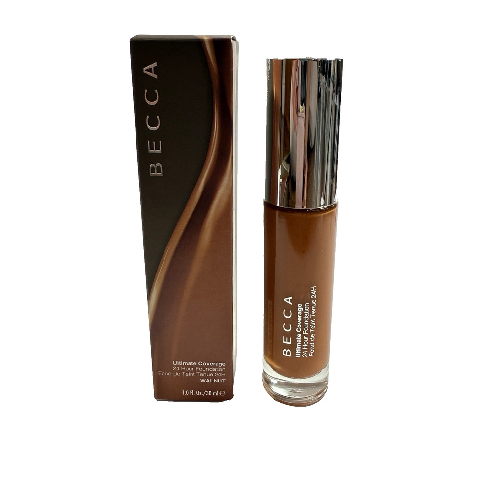 Becca Ultimate Coverage 24 Hour Liquid Makeup Foundation Walnut 1 OZ / 30 ML NIB