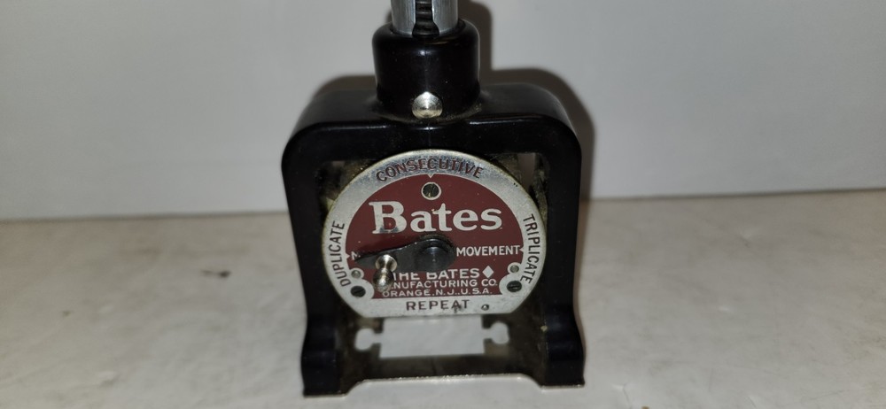 Vintage Bates Numbering Machine 6 Wheels Style E automatic Numerical Stamper