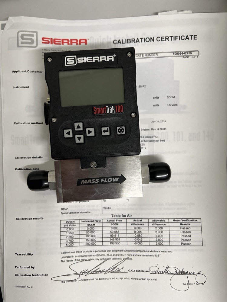 Sierra Smart-Trak100 Digital Mass Flow Controller New