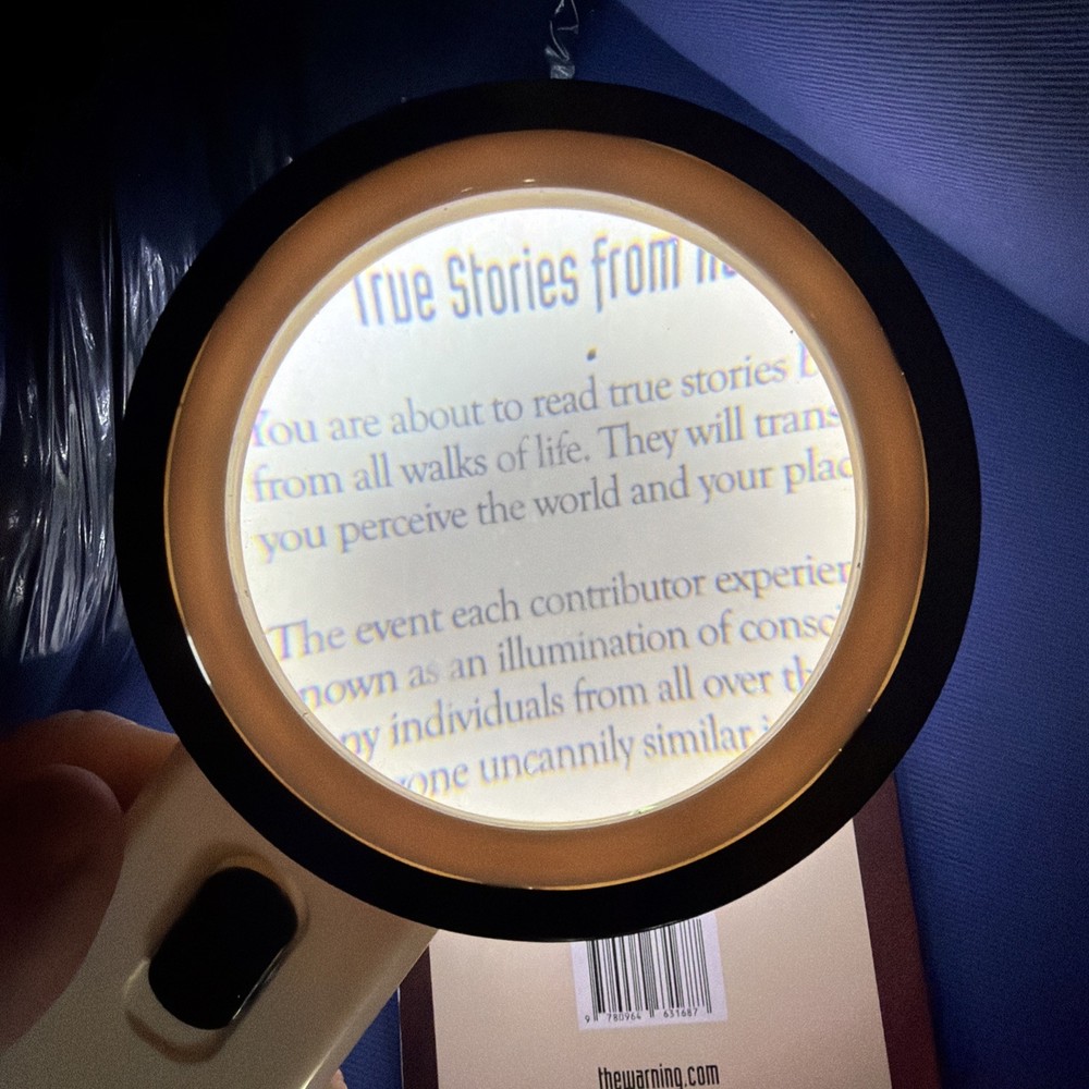 Large 4" LED Lighted Handheld Magnifying Glass Reading Craft Low Vision