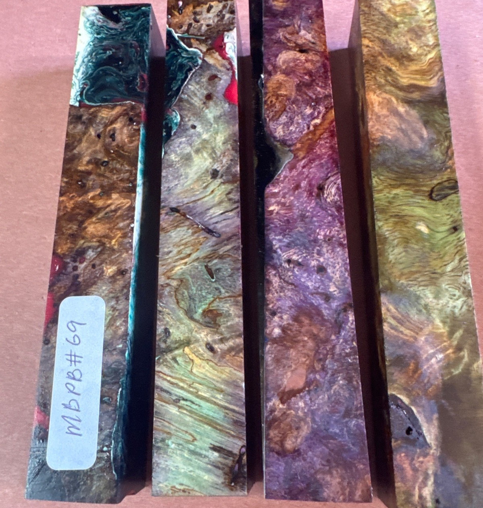 STABILIZED HYBRID MANGO BURL, PENBLANKS TOOL HANDLES MB146