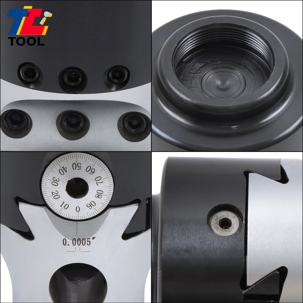 Boring Head for Milling Machine 3 Inch 0.001" Precision 1-1/2-18 Thread