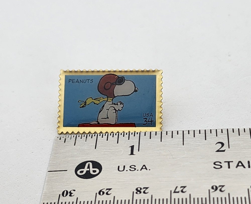 Peanuts Snoopy Flying Ace Postage Stamp Lapel/Hat Pin, 2001 USPS