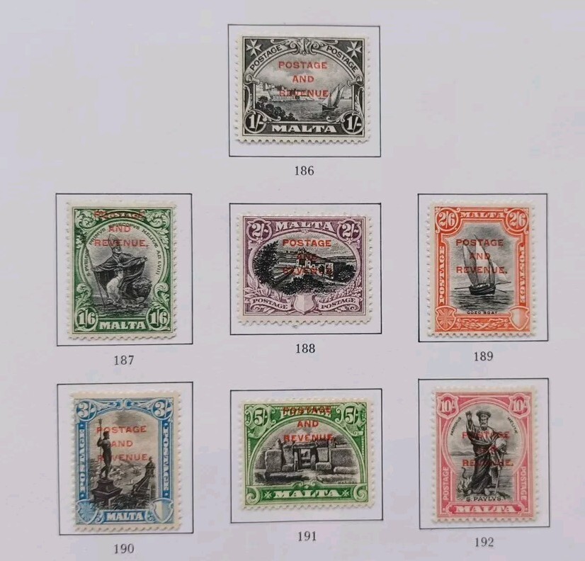 Malta 1928 SG174/92 - 1928 Definitives Mounted Mint