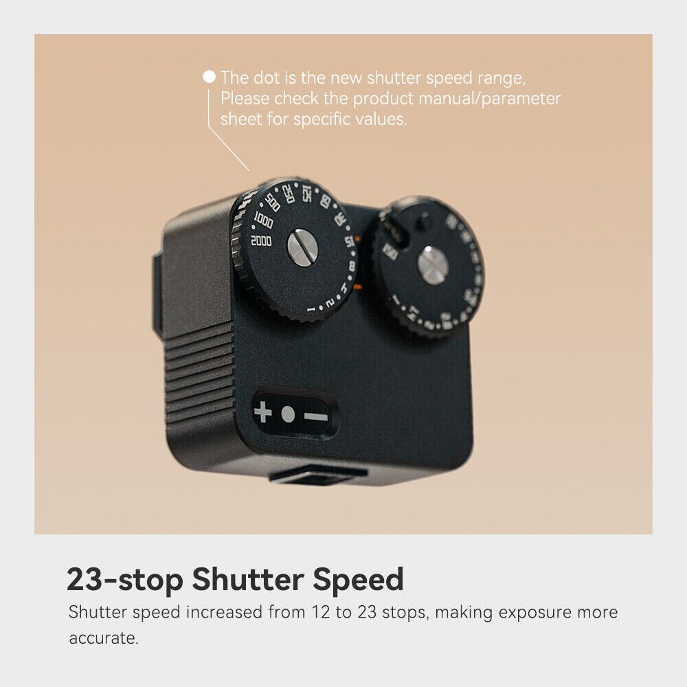 Silver TTArtisan Electronic Mini Camera Light Meter Photometer Set-top 2 Dials