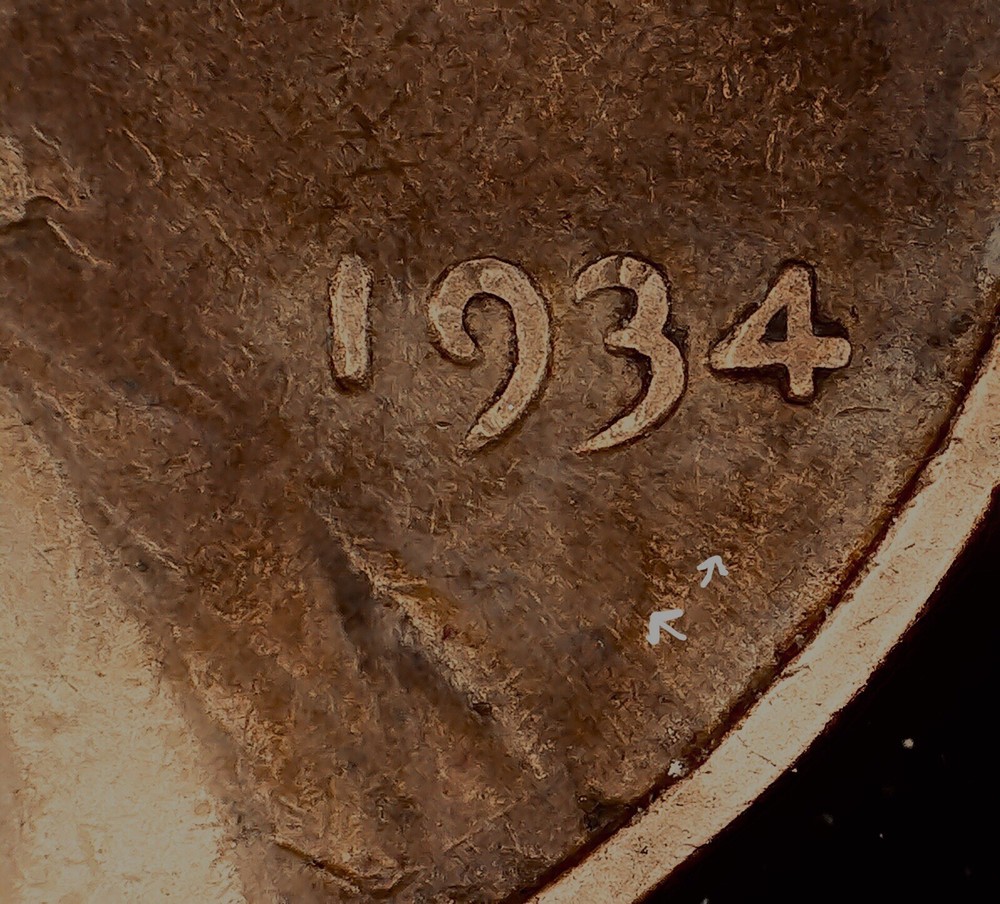1934 Lincoln Cent DDO FS-101 mint Error