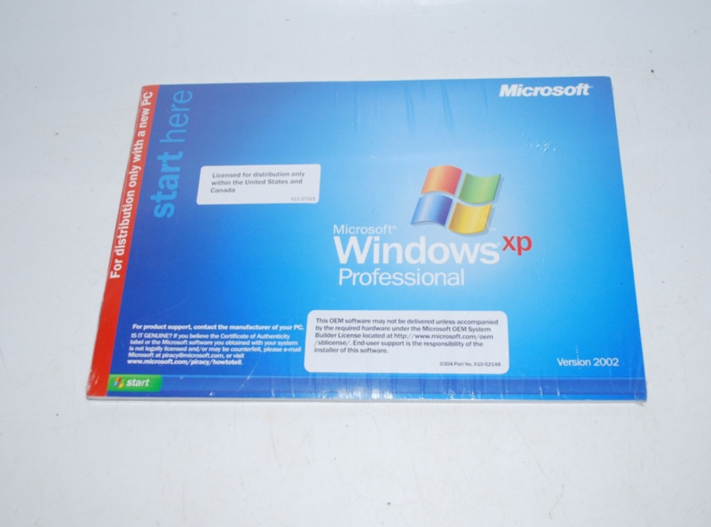 Microsoft Windows XP Professional w/ SP2 – Full Operating System – Sealed Retail