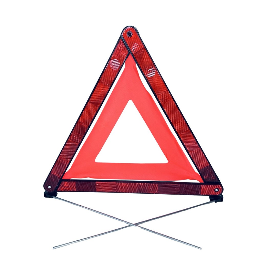2 x Warning Triangle Reflective Road Emergency Breakdown Safety Hazard Folding