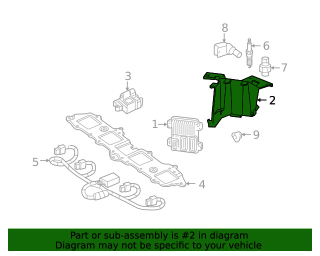 Genuine GM Engine Control Module Bracket 15905990
