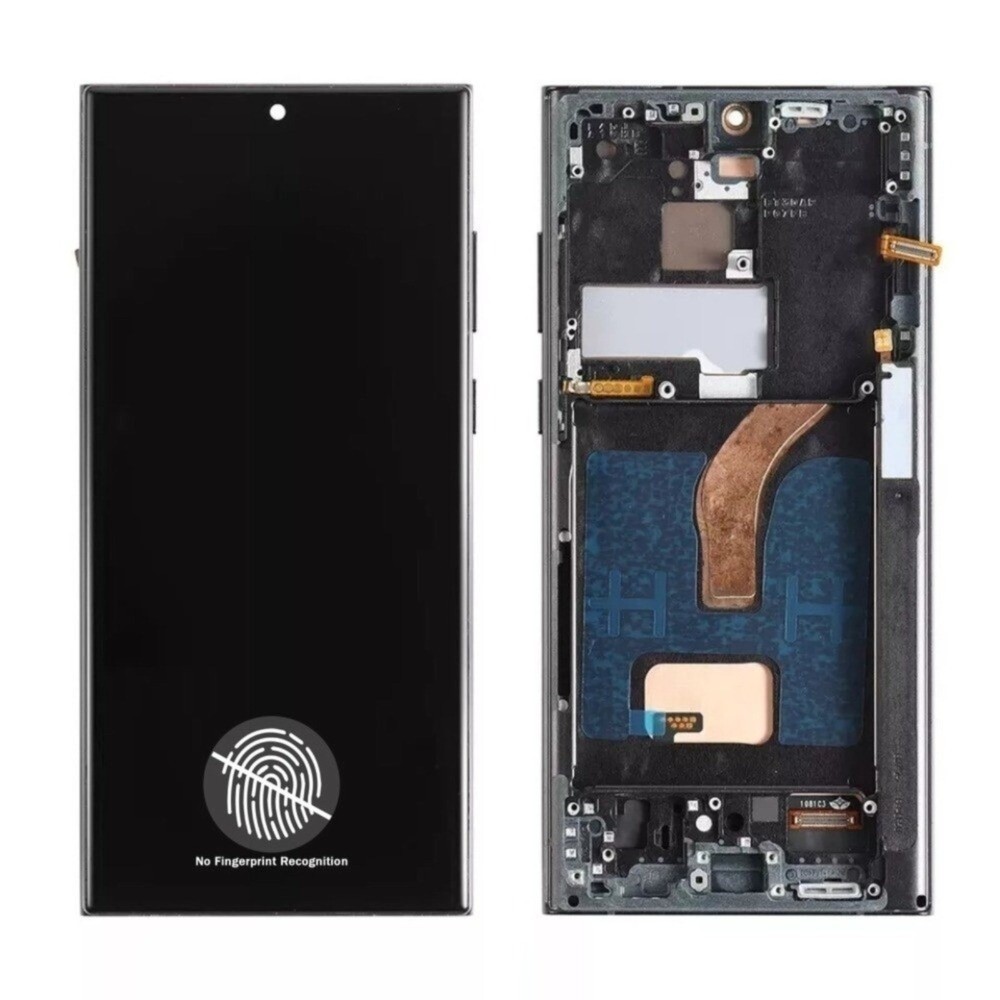 Premium LCD Screen Replacement for Samsung Galaxy S22 Ultra with Frame + Tools